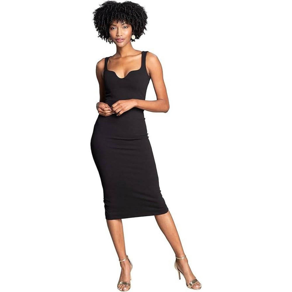 Dress The Population Sloan Black Sleeveless Sheath Midi Dress Women's Small NWT